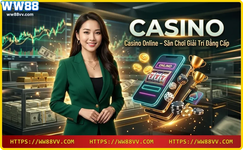 Sảnh live casino với dealer thật chia bài Baccarat